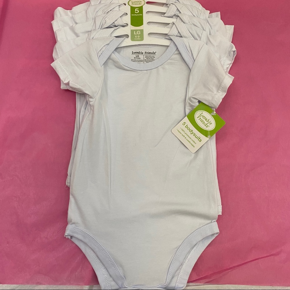 Lovable Friends white 5pc bodysuit NWT